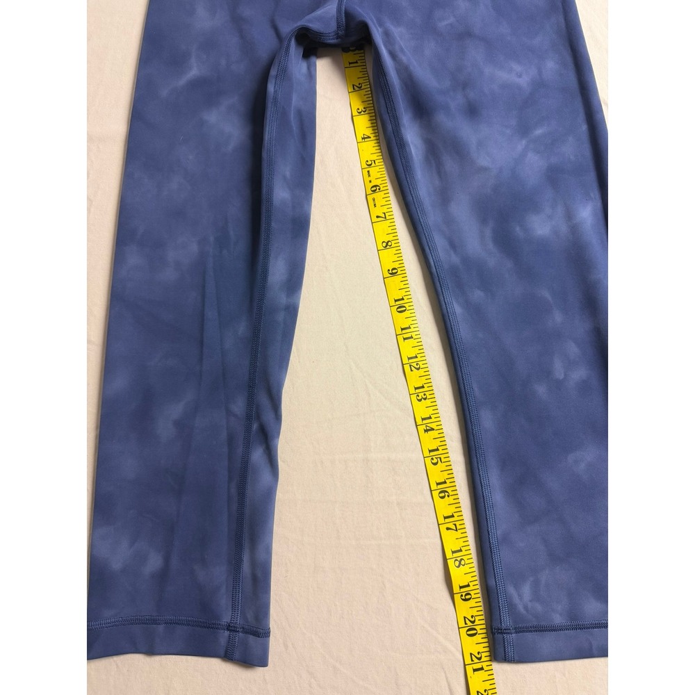 Lululemon High Rise Crop Leggings Blue Cloud Wash Tie Dye Yoga Pants 21 Inseam - Picture 3 of 6